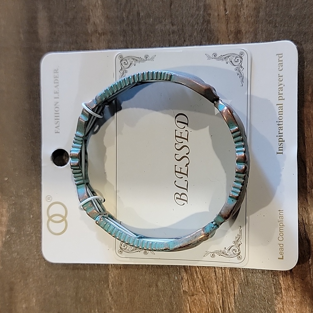 bracelet( stretch ) aged   "blessed"